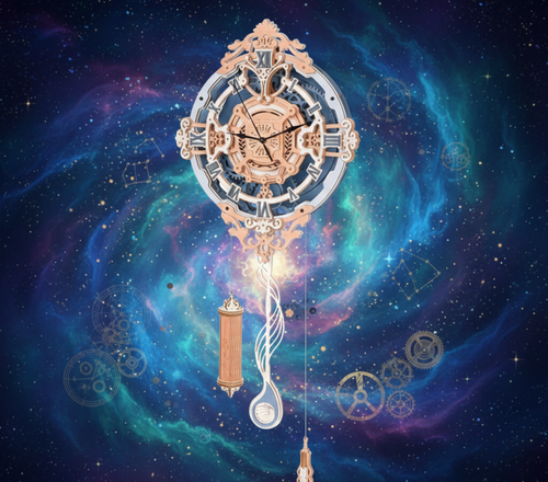 Horloge Murale "Le Hibou Mécanique" - Puzzle 3D Bois & Pendule à Quartz