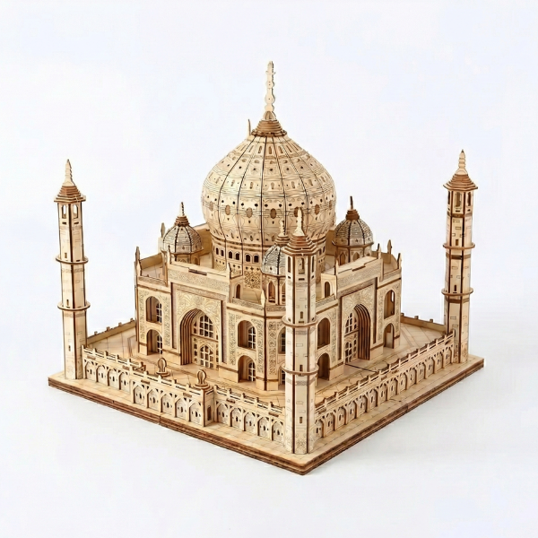 Le Taj Mahal - Puzzle 3D Bois & Merveille de l'Inde