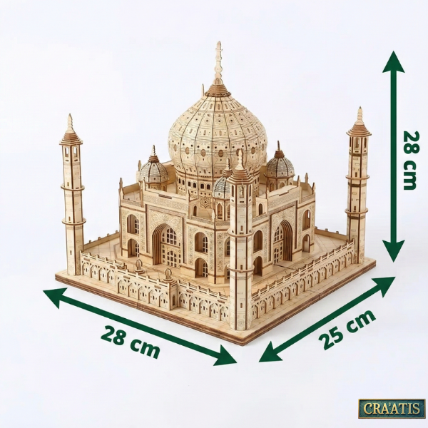 Le Taj Mahal - Puzzle 3D Bois & Merveille de l'Inde