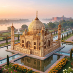 Le Taj Mahal - Puzzle 3D Bois & Merveille de l'Inde