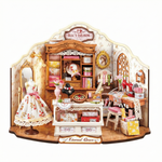 Maquette Miniature DIY Elsa's Tailoring - Studio de Couture Victorien avec Éclairage LED