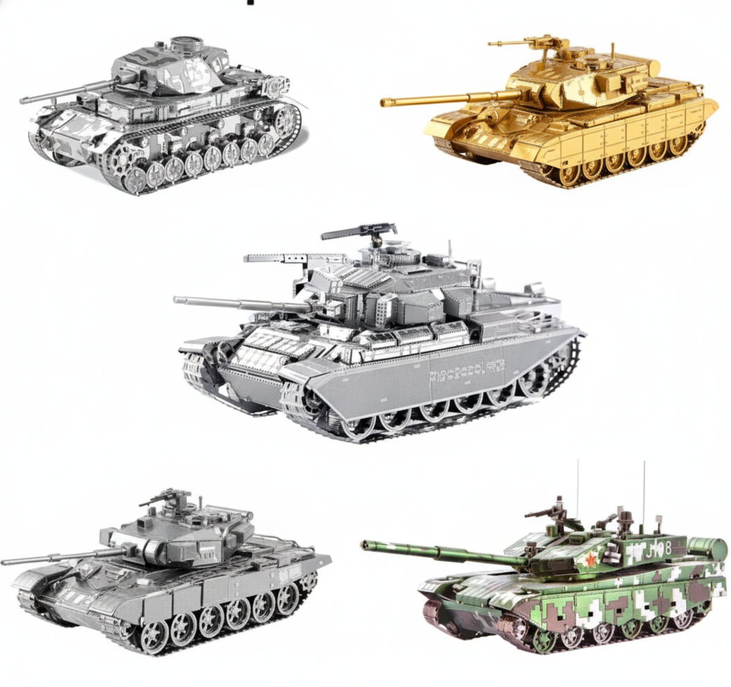 Puzzle 3D Métal  - Char d'Assaut Militaire - Maquette de Précision