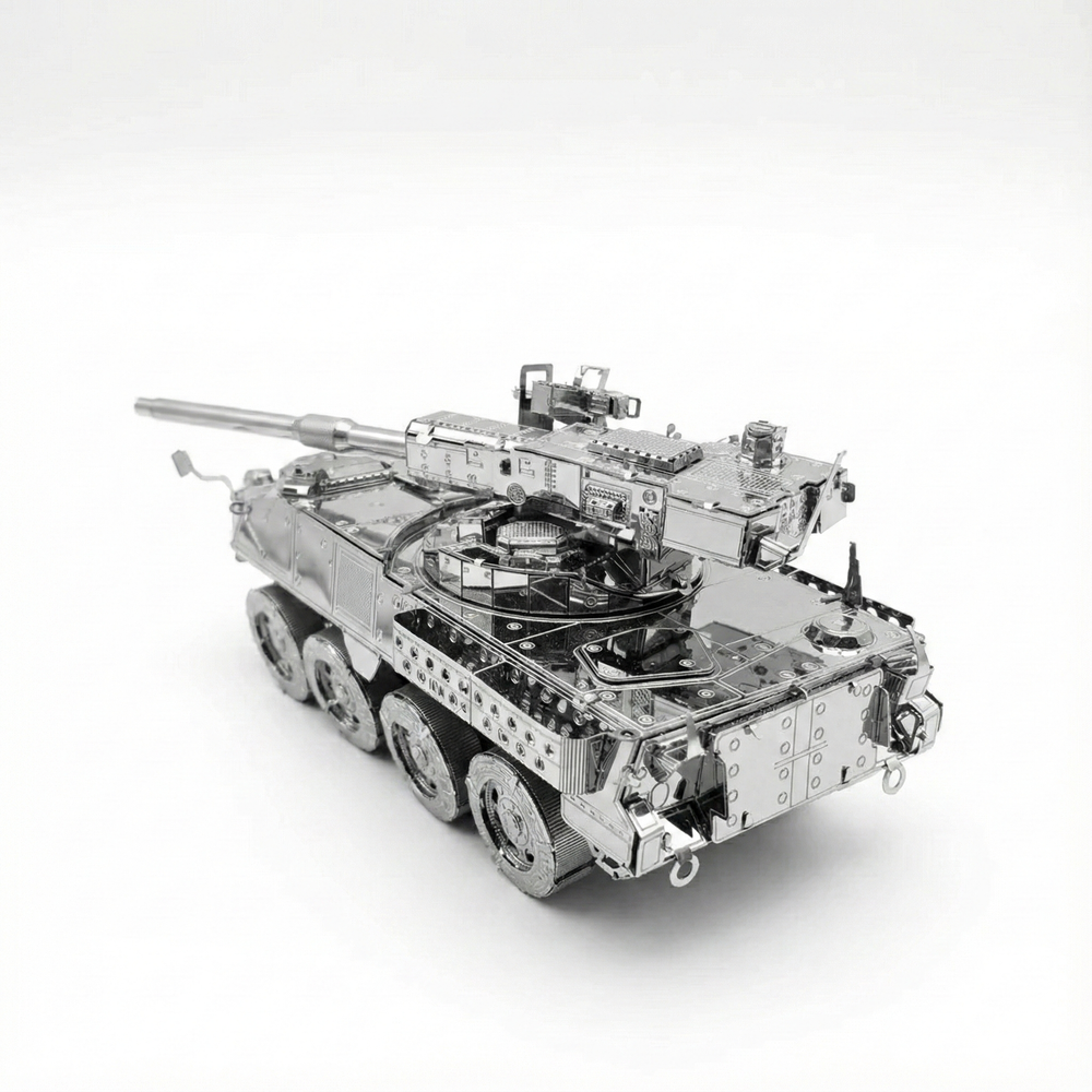 Puzzle 3D Métal - Blindé Stryker - Maquette Militaire Moderne à 8 Roues