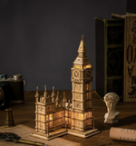 Monuments de Londres - Puzzle 3D Bois Lumineux (Big Ben & Tower Bridge)