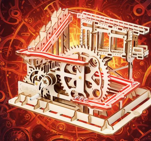 Circuit à Billes "L'Ingénieur" - Puzzle 3D Bois Mécanique & STEM