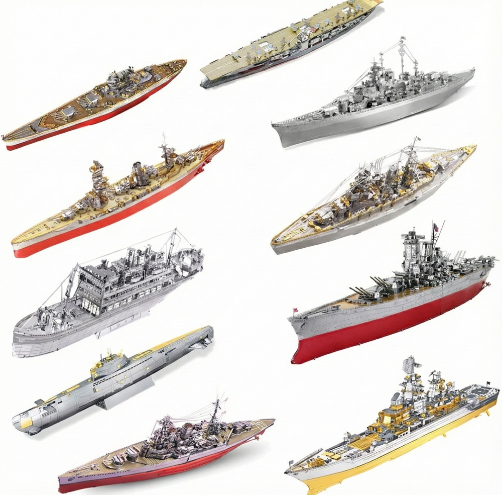 Puzzle 3D Métal - Cuirassés HMS Hood & Richelieu - Maquette Navale