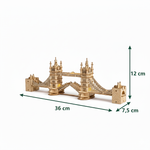 Monuments de Londres - Puzzle 3D Bois Lumineux (Big Ben & Tower Bridge)