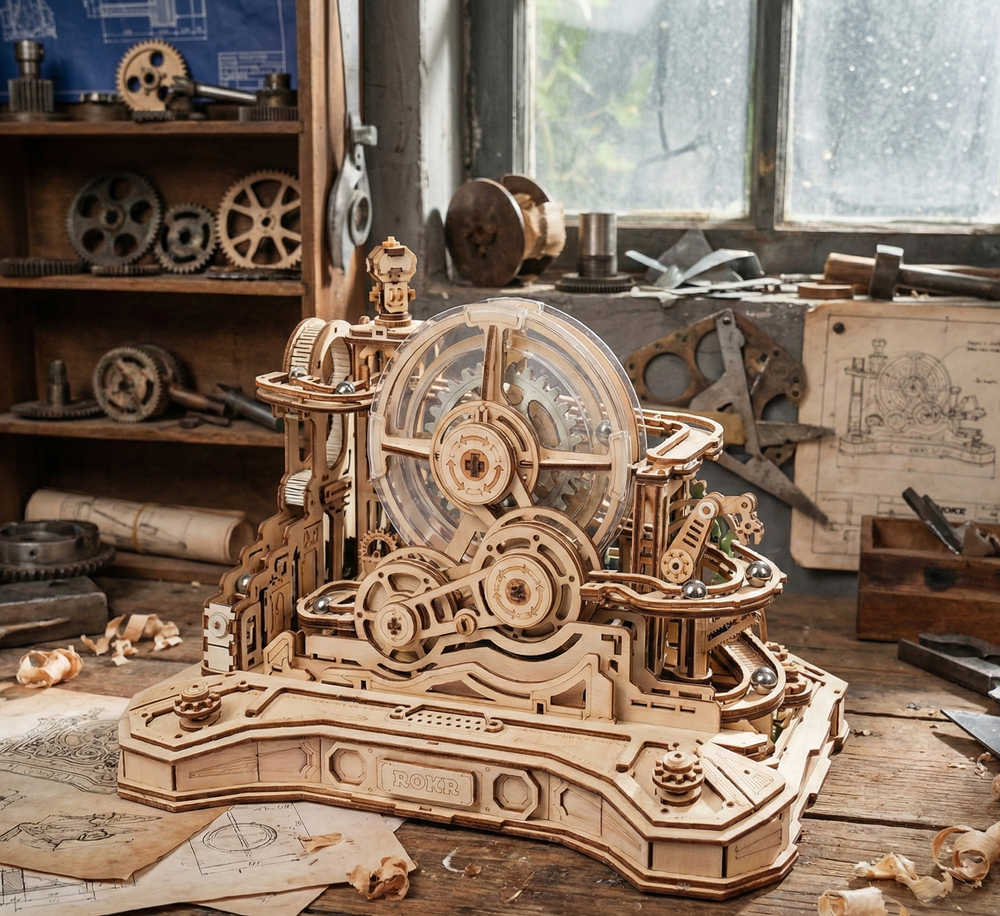 Casse-tête Mécanique "La Sphère à Engrenages" - Puzzle 3D Bois Rotatif