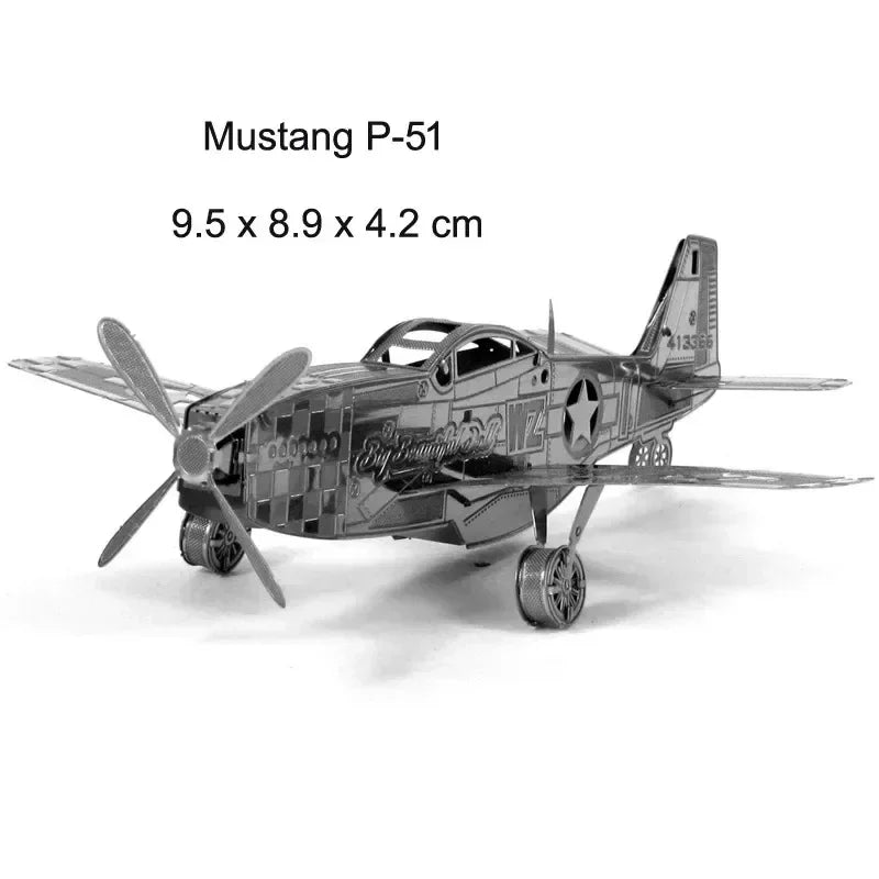 Puzzle 3D Métal - Collection Aviation de Combat - Chasseurs & Hélicoptères