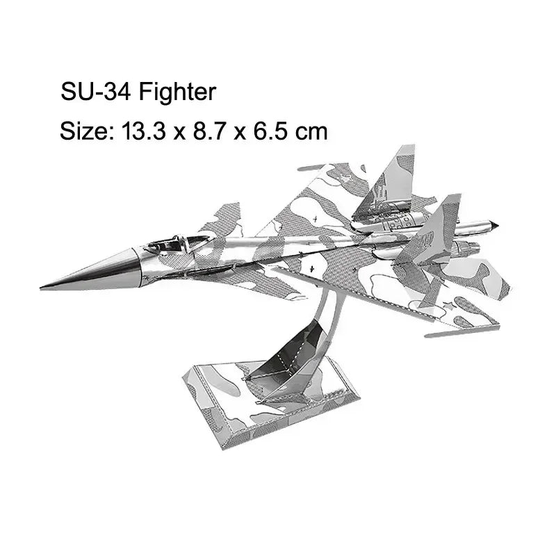 Puzzle 3D Métal - Collection Aviation de Combat - Chasseurs & Hélicoptères