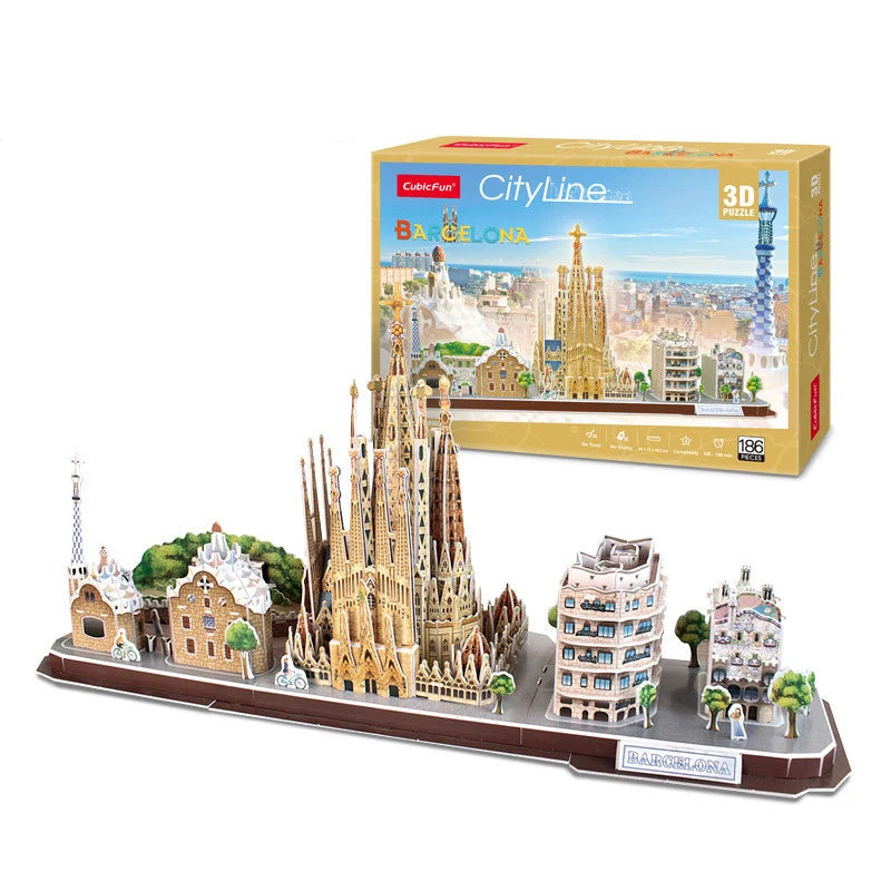 Collection "Villes du Monde" - Puzzle 3D Architecture (Londres, Paris, NY, Moscou)