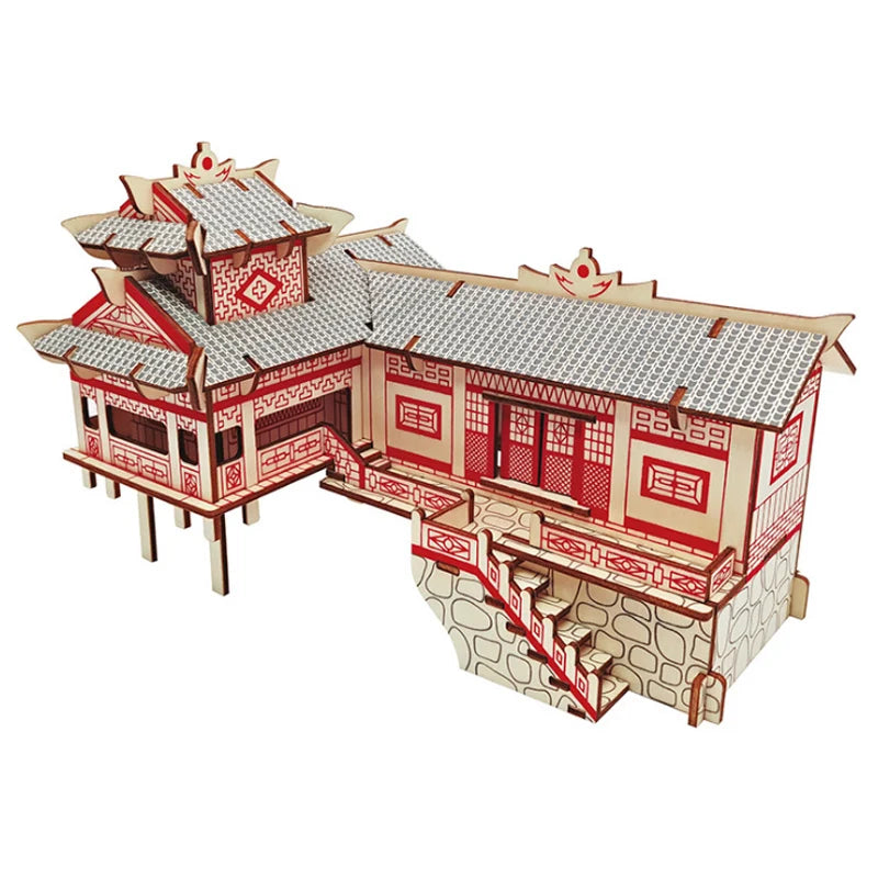 Pavillon Chinois "Jardin Impérial" - Puzzle 3D Bois Architecture Traditionnelle