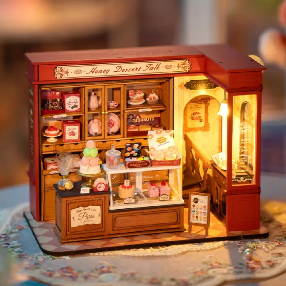 Maquette Miniature DIY Collection "Scènes de Vie" – 6 Univers au Choix avec Éclairage LED