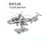 Puzzle 3D Métal - Collection Aviation de Combat - Chasseurs & Hélicoptères