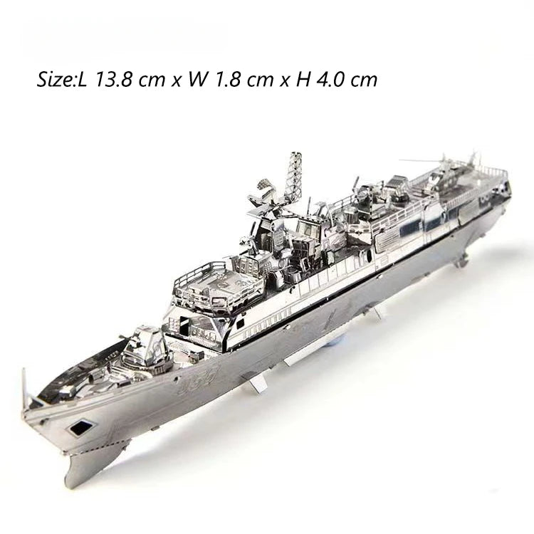 Puzzle 3D Métal - Flotte Navale Militaire - Corvette, Destroyer & Nautilus