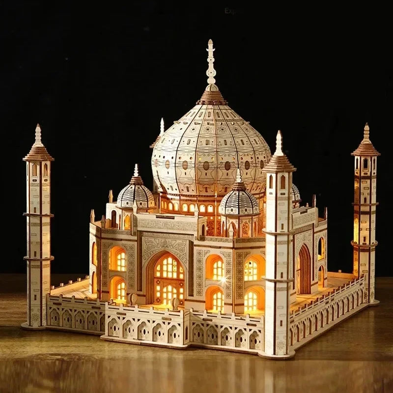 Le Taj Mahal - Puzzle 3D Bois & Merveille de l'Inde