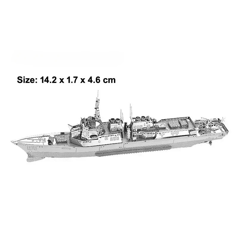 Puzzle 3D Métal - Flotte Navale Militaire - Corvette, Destroyer & Nautilus