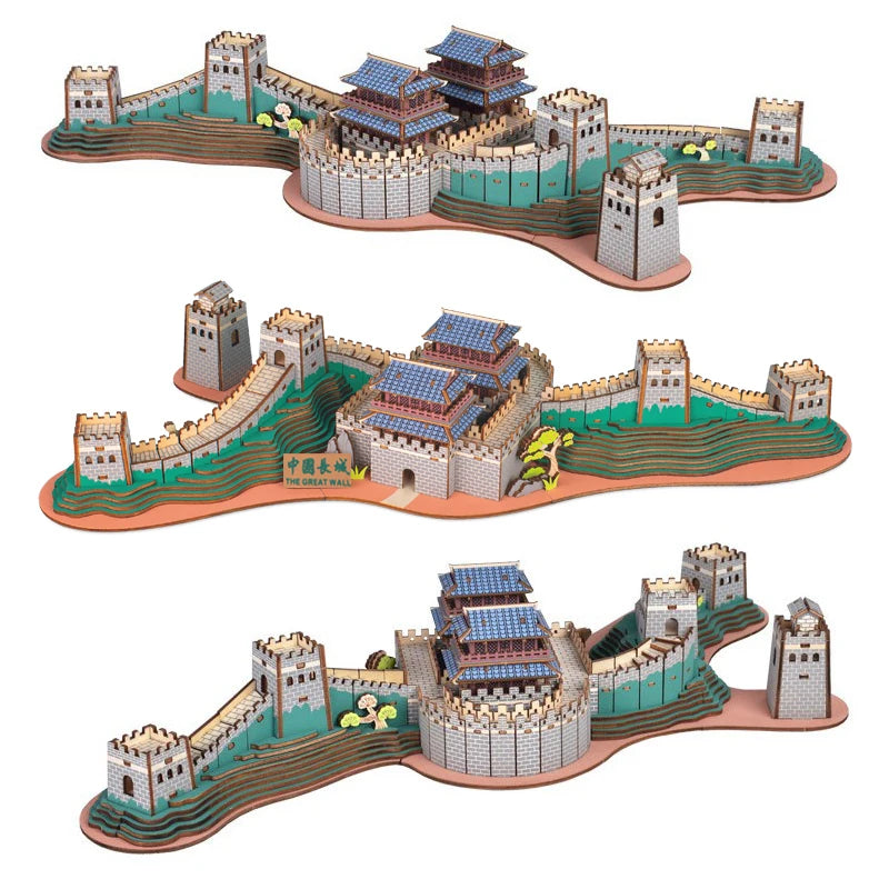 La Grande Muraille de Chine - Puzzle 3D Bois & Merveille du Monde