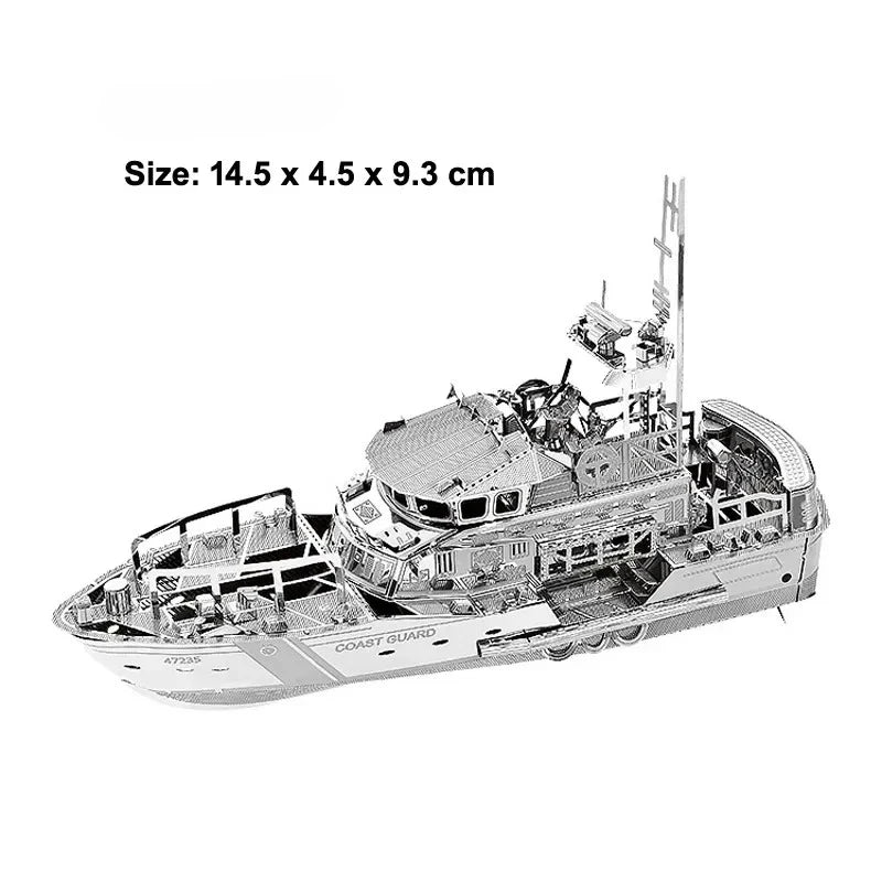 Puzzle 3D Métal - Flotte Navale Militaire - Corvette, Destroyer & Nautilus