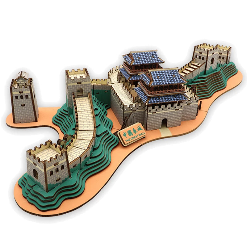 La Grande Muraille de Chine - Puzzle 3D Bois & Merveille du Monde