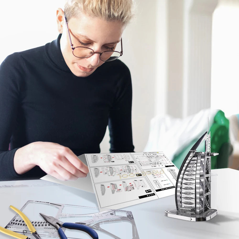 Hôtel Burj Al Arab - Puzzle 3D Métal & Architecture de Luxe