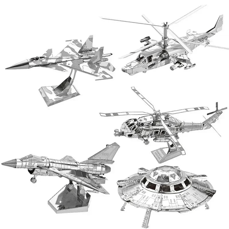 Puzzle 3D Métal - Collection Aviation de Combat - Chasseurs & Hélicoptères