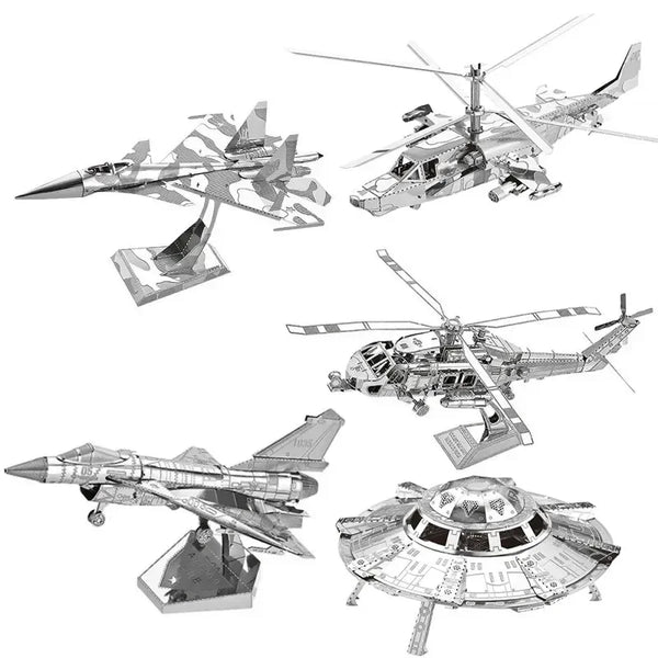 Puzzle 3D Métal - Collection Aviation de Combat - Chasseurs & Hélicoptères