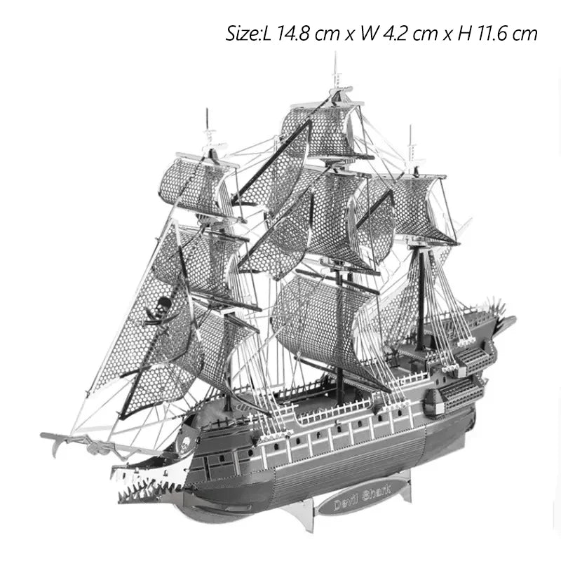 Puzzle 3D Métal - Flotte Navale Militaire - Corvette, Destroyer & Nautilus