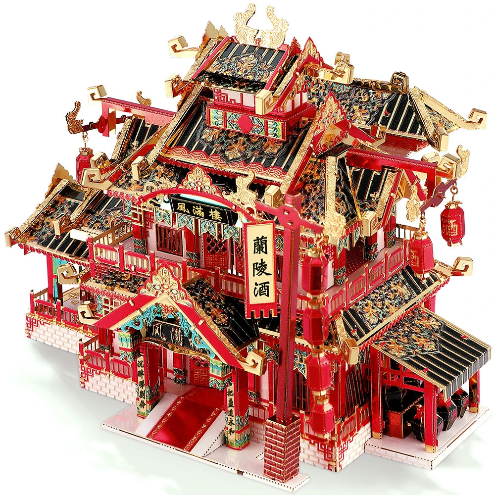 Le Restaurant Chinois Impérial - Puzzle 3D Métal & Architecture Dorée