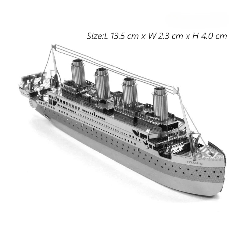 Puzzle 3D Métal - Flotte Navale Militaire - Corvette, Destroyer & Nautilus