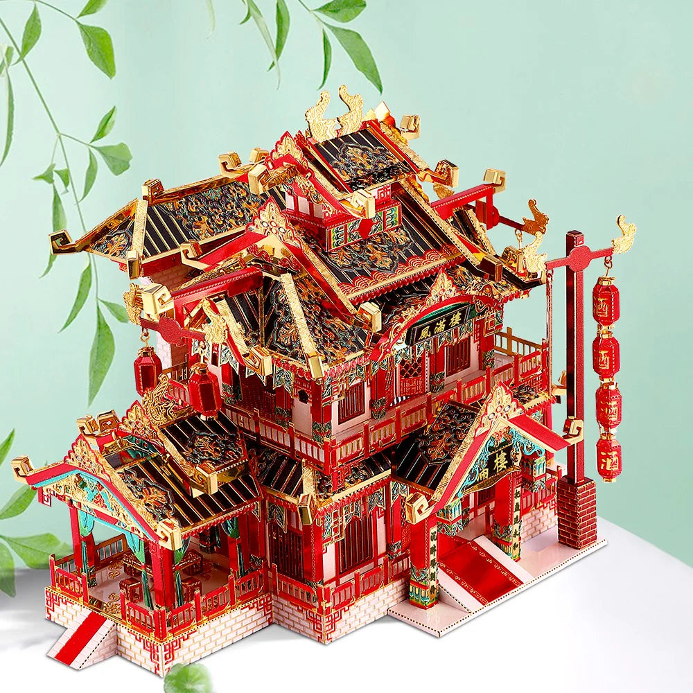 Le Restaurant Chinois Impérial - Puzzle 3D Métal & Architecture Dorée