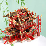 Le Restaurant Chinois Impérial - Puzzle 3D Métal & Architecture Dorée