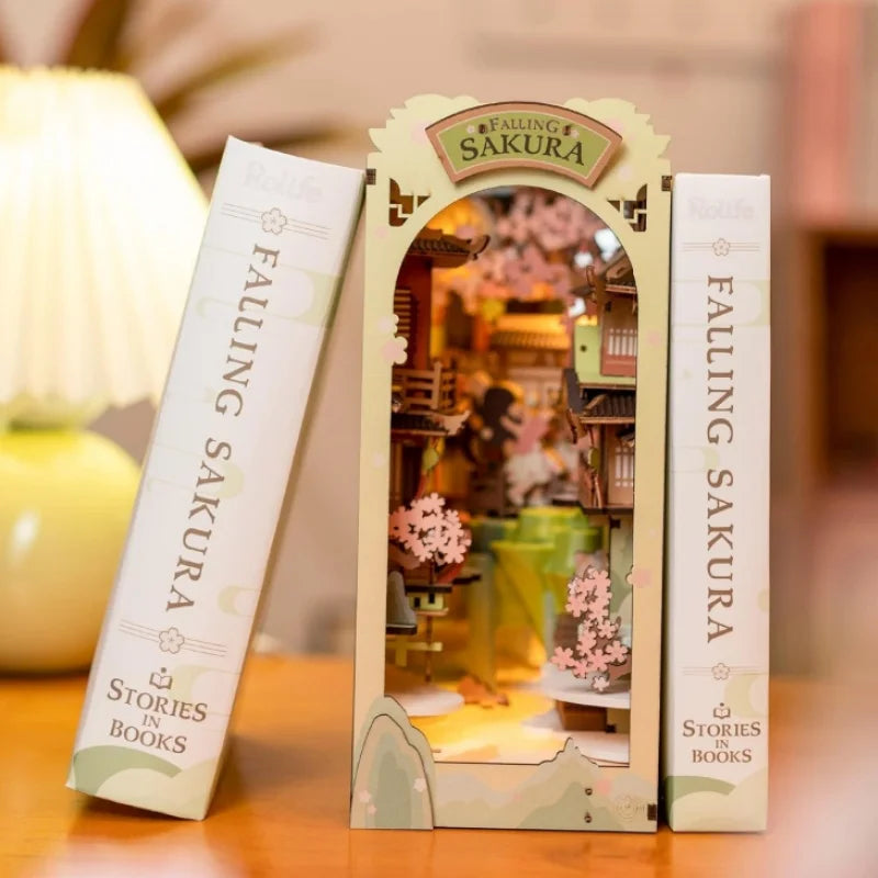 Book Nook "Tramway des Cerisiers" - Insert Bibliothèque 3D Japonais (DIY)